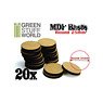 MDF Bases - Round 25mm (20 Pieces) (Display)