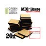 MDF Bases - Square 25mm (20 Pieces) (Display)