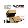 MDF Bases - Square 40mm (10 Pieces) (Display)