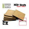 MDF Bases - Square 50mm (5 Pieces) (Display)