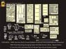 Detail Up Parts for WWII German StuG.III Ausf.G (Alkett Produced Vehicles) Mid & Late Production with Pivot-Mounting Swinging Type Hull Side Armour Skirts Royal Edition (Plastic model)