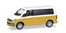 (HO) VW T6 Multivan Bicolor, Candy White / Curcuma Yellow Metallic (Model Train)