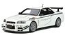Nissan Skyline R34 GT-R Mine`s (White) (Diecast Car)