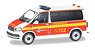 (HO) VW T6 Bus Crew Coach Carrier `Voluntary Fire Brigade Norderstedt` (Model Train)
