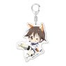 501st Joint Fighter Wing Strike Witches Road to Berlin Tehepero Big Acrylic Key Ring [Yoshika Ver.] (Anime Toy)