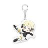501st Joint Fighter Wing Strike Witches Road to Berlin Tehepero Big Acrylic Key Ring [Erica Ver.] (Anime Toy)