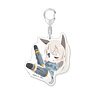 501st Joint Fighter Wing Strike Witches Road to Berlin Tehepero Big Acrylic Key Ring [Eila Ver.] (Anime Toy)