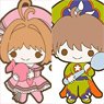 Cardcaptor Sakura x Little Twin Stars Trading Rubber Key Ring (Set of 7) (Anime Toy)