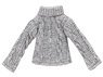 Fisherman`s High Neck Sweater (Gray) (Fashion Doll)