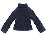 Fisherman`s High Neck Sweater (Navy) (Fashion Doll)