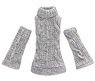 Turtleneck Knit One-piece (Gray) (Fashion Doll)