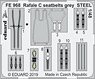 Rafale C Seatbelts Grey Steel (for Revell) (Plastic model)