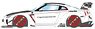 LB WORKS GT-R Type 1.5 Special Edition 2017 White / Carbon Roof & Bonnet (Diecast Car)