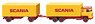 (HO) Scania 111 Box Trailer Road Train `SCANIA` (Model Train)