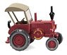 (HO) Lanz Bulldog Tractor w/Roof Red (Model Train)