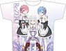 Re:Zero -Starting Life in Another World- Full Graphic T-Shirt Emilia & Rem & Ram (Anime Toy)