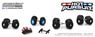 Hot Pursuit Wheel & Tire Pack - 16 Wheels, 16 Tires, 8 Axles, Light Bars, Push Bars (Diecast Car)