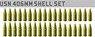 U.S.Navy 406mm Shell Set (Mk.5 Armor piercing Ammunition Mk.8 Armor piercing Ammunition Mk.13 High explosive Bomb 12pcs Each) (Plastic model)