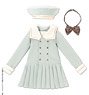 50 Sailor Collar One-piece (Off White x Green) (Fashion Doll)