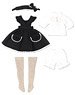LSS Yosoiki Apron One-piece Set -By Chikuro- (Black) (Fashion Doll)