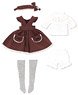 LSS Yosoiki Apron One-piece Set -By Chikuro- (Brown) (Fashion Doll)
