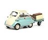BMW Isetta with Trailer and Luggage Auto-Porter, green beige, (Diecast Car)