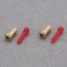 New Passenger Car Taillight with Lens (D=1.2mm) (2-pair) (Model Train)