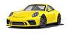 ポルシェ 911 GT3 ツーリング 2018 イエロー (ミニカー)