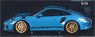 Porsche 911 GT3RS (991.2) 2019 Blue w/Weissach Package w/Gold Magnesium Wheel (Diecast Car)
