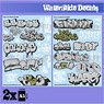 Waterslide Decals - Train and Graffiti Mix - Silver and Gold (Material)