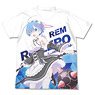 Re:ゼロから始める異世界生活 レムとモーニングスター フルグラフィックTシャツ WHITE S (キャラクターグッズ)