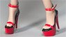 Female Fashion Boots Stillet Red (Fashion Doll)