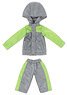 Mountain Parker & Short Pants Set (Gray X Lime) (Fashion Doll)