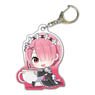 Gyugyutto Acrylic Key Ring Re:Zero -Starting Life in Another World- Ram (Tea Cup) (Anime Toy)
