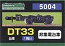 [ 5004 ] Bogie Type DT33 (Black) (Not Collect Electricity) (for 1-Car) (Model Train)