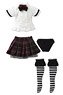 Black Raven Luluna Dress Set (White x Check) (Fashion Doll)