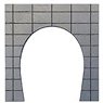 1/80(HO) [memory`s] Tunnel Portal Concrete Single Track Gray (Model Train)