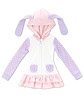 AZO2 Bunny Parker One-piece (Pink x Purple) (Fashion Doll)