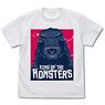 Godzilla: King of the Monsters Godzilla K.O.M. Godzilla Head T-shirt White S (Anime Toy)