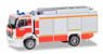 (HO) メルセデスベンツAxor RW2 大型救急車両 デュッセルドルフ消防隊 (鉄道模型)