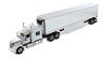 International LoneStar Day Cab in Silver with 53 Refrigerated Skirted Trailer (Diecast Car)