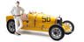 Bugatti T35 #58 Yellow w/Female Figurine (Diecast Car)