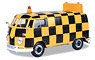 Volkswagen Type2 (T1) Delivery Van (airport runway) (Orange/Black) (Diecast Car)