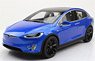 Tesla Model X 2016 (Blue with Black Wheels) (Diecast Car)