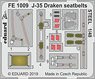 Zoom Etched Parts for J-35 Draken Seatbelts Steel (for Hasegawa) (Plastic model)