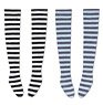 PNXS Border Knee-Socks C Set (Black x White/Gray x Light Blue) (Fashion Doll)