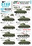 Red Army OT Flame Tanks. T-34 flame thrower version. Mixed turret types (Decal)