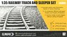 Railway Track and Sleeper Set (35.71cm Stragiht / Curved Rail) (Plastic model)