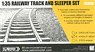 Railway Track and Sleeper Set (71.42cm Stragiht / Curved Rail) (Plastic model)