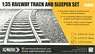 Railway Track and Sleeper Set (2 pcs w/300g Real Rail Stones ) (Plastic model)